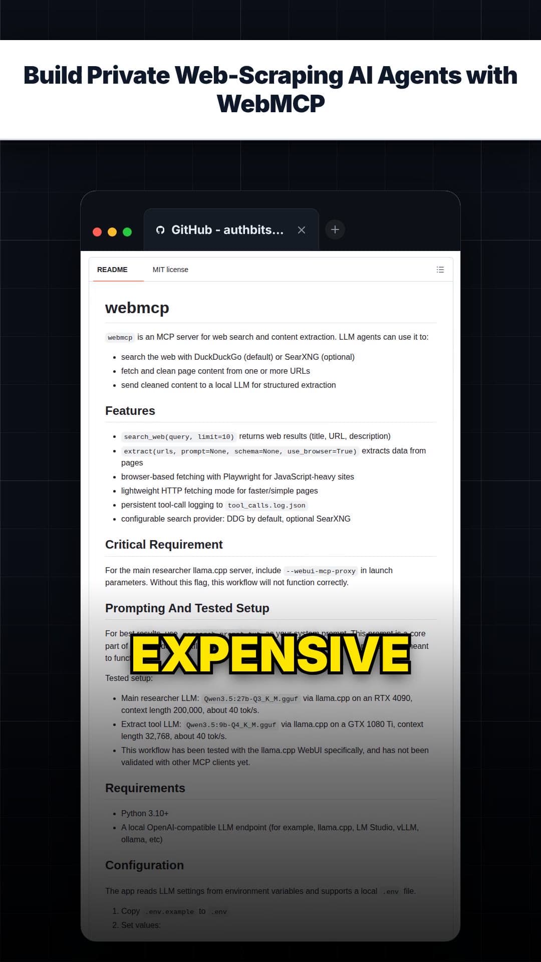 Build Private Web-Scraping AI Agents with WebMCP — repo signal thumbnail