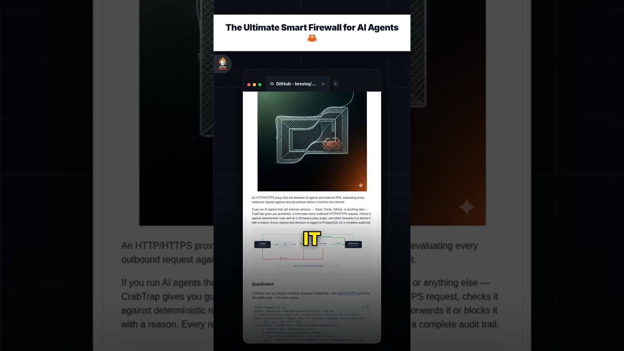 The Ultimate Smart Firewall for AI Agents 🦀 — repo signal thumbnail