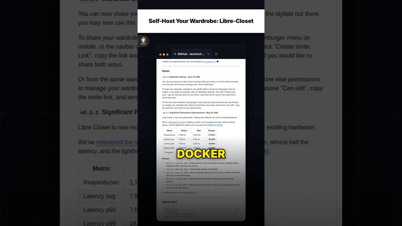 Self-Host Your Wardrobe: Libre-Closet — repo signal thumbnail
