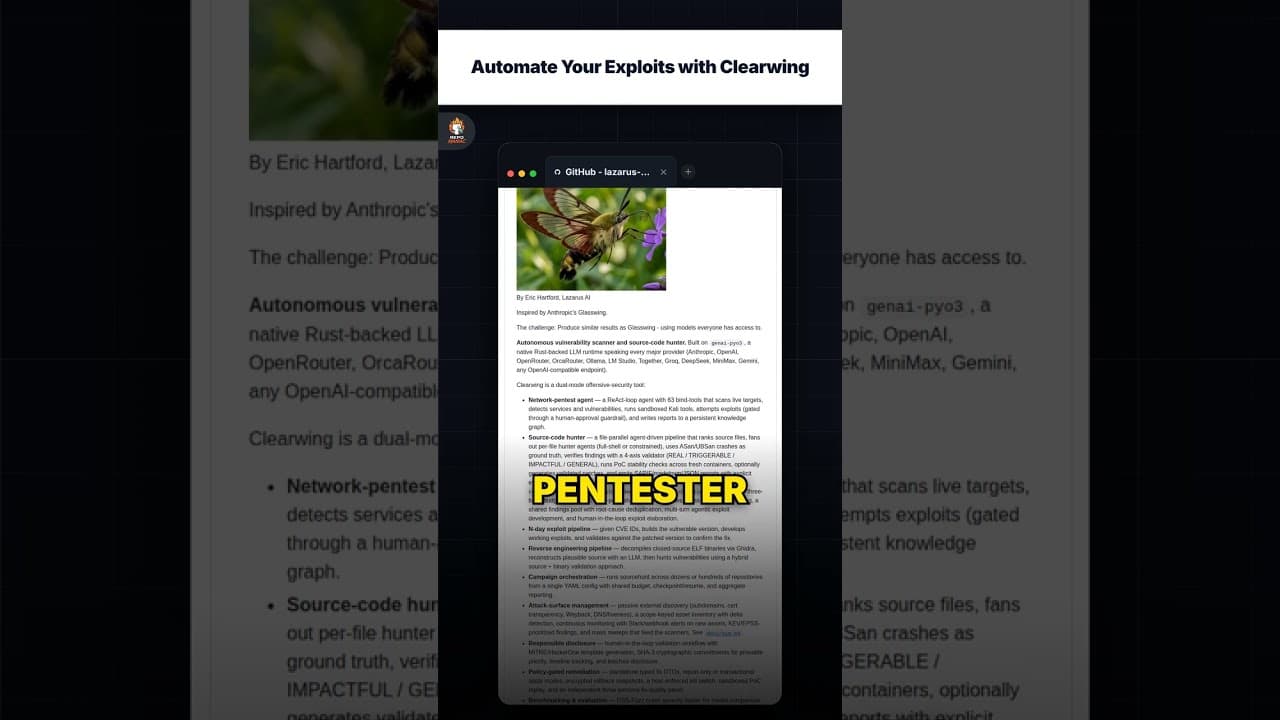 Otomatiskan Eksploit Anda dengan Clearwing — repo signal thumbnail