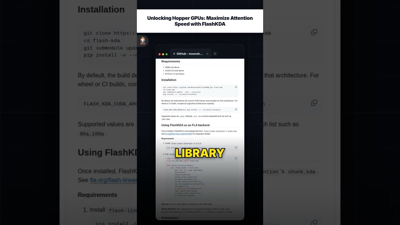 Membuka Kunci GPU Hopper: Maksimalkan Kecepatan Attention dengan FlashKDA — repo signal thumbnail