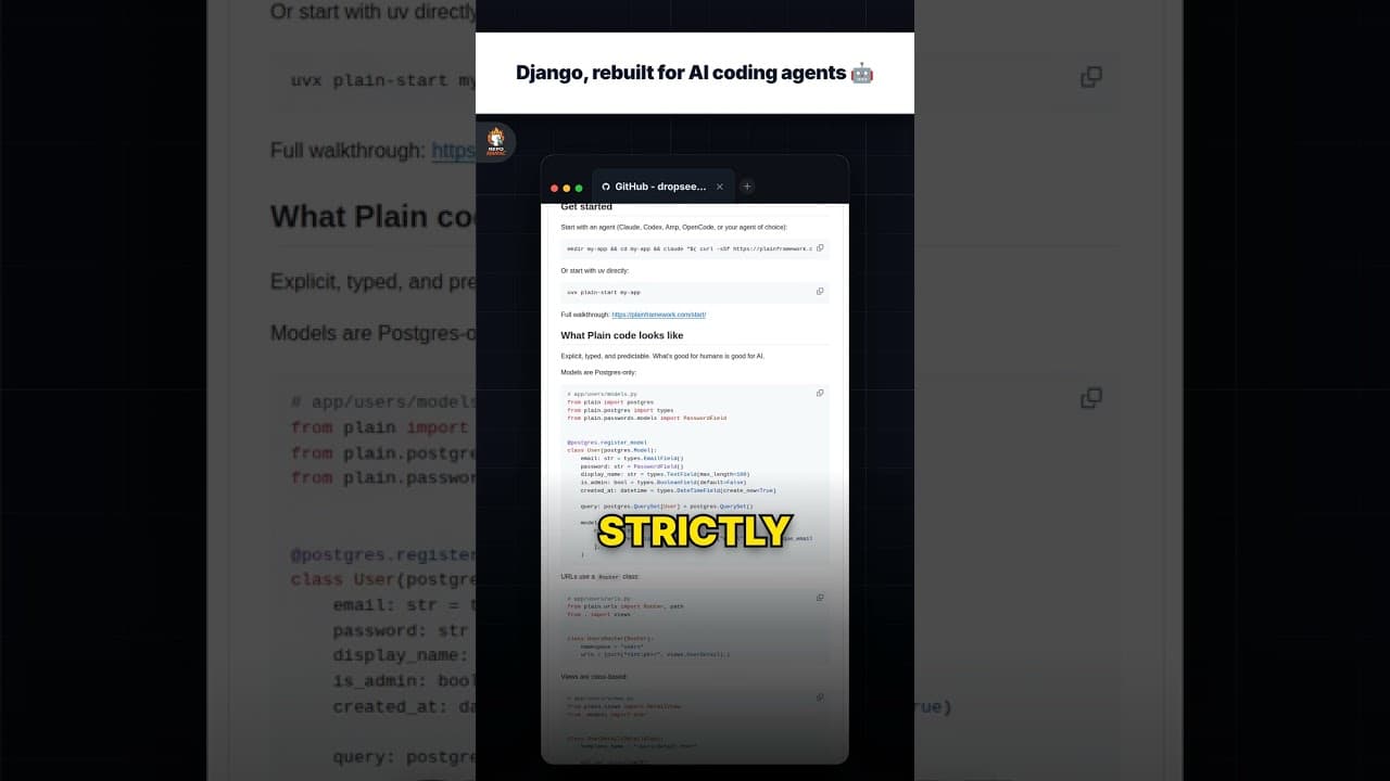 Django, AI coding agents के लिए पुनर्निर्मित 🤖 — repo signal thumbnail