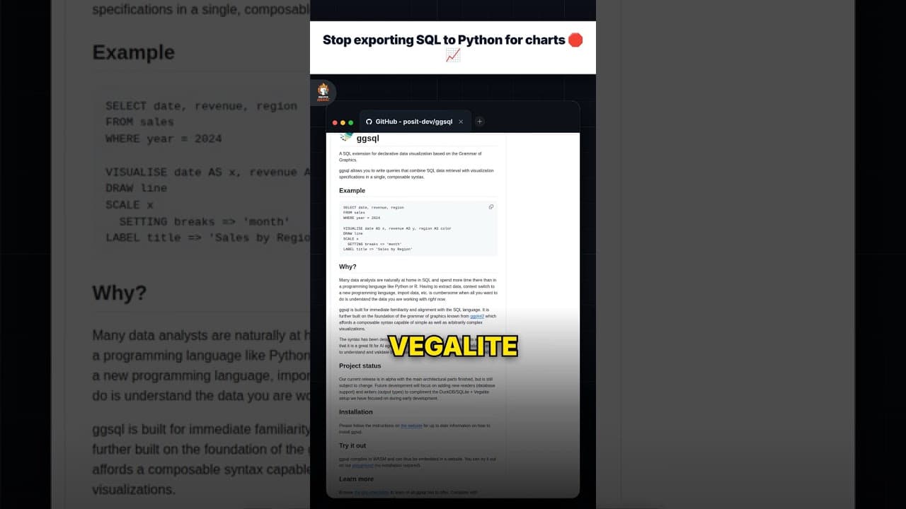 चार्ट के लिए SQL को Python में एक्सपोर्ट करना बंद करें 🛑📈 — repo signal thumbnail