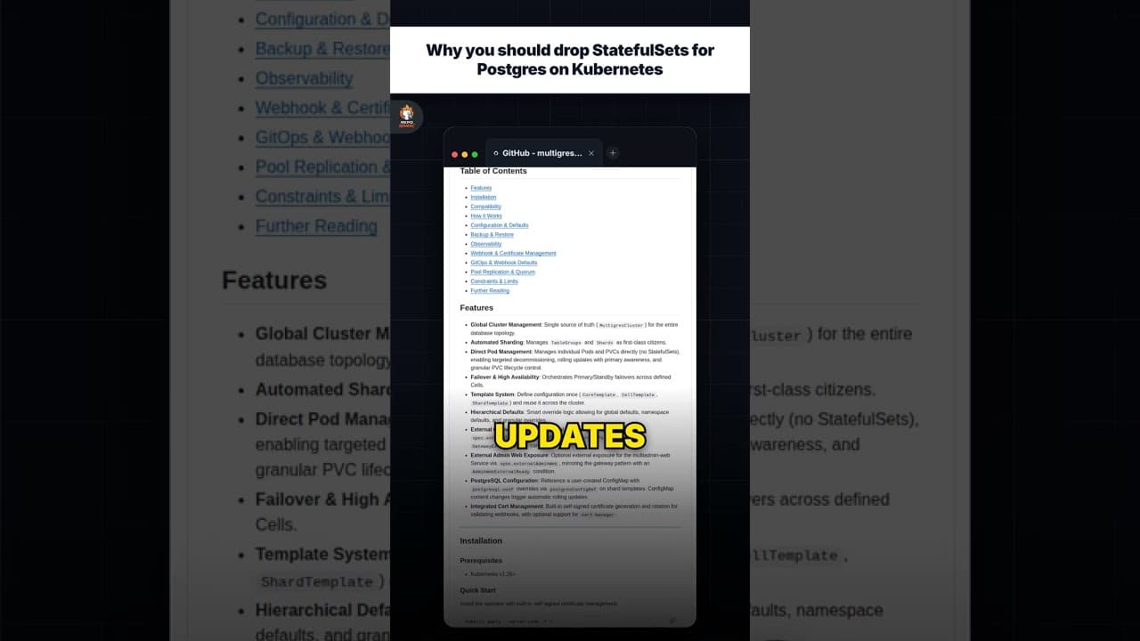 Why you should drop StatefulSets for Postgres on Kubernetes — repo signal thumbnail