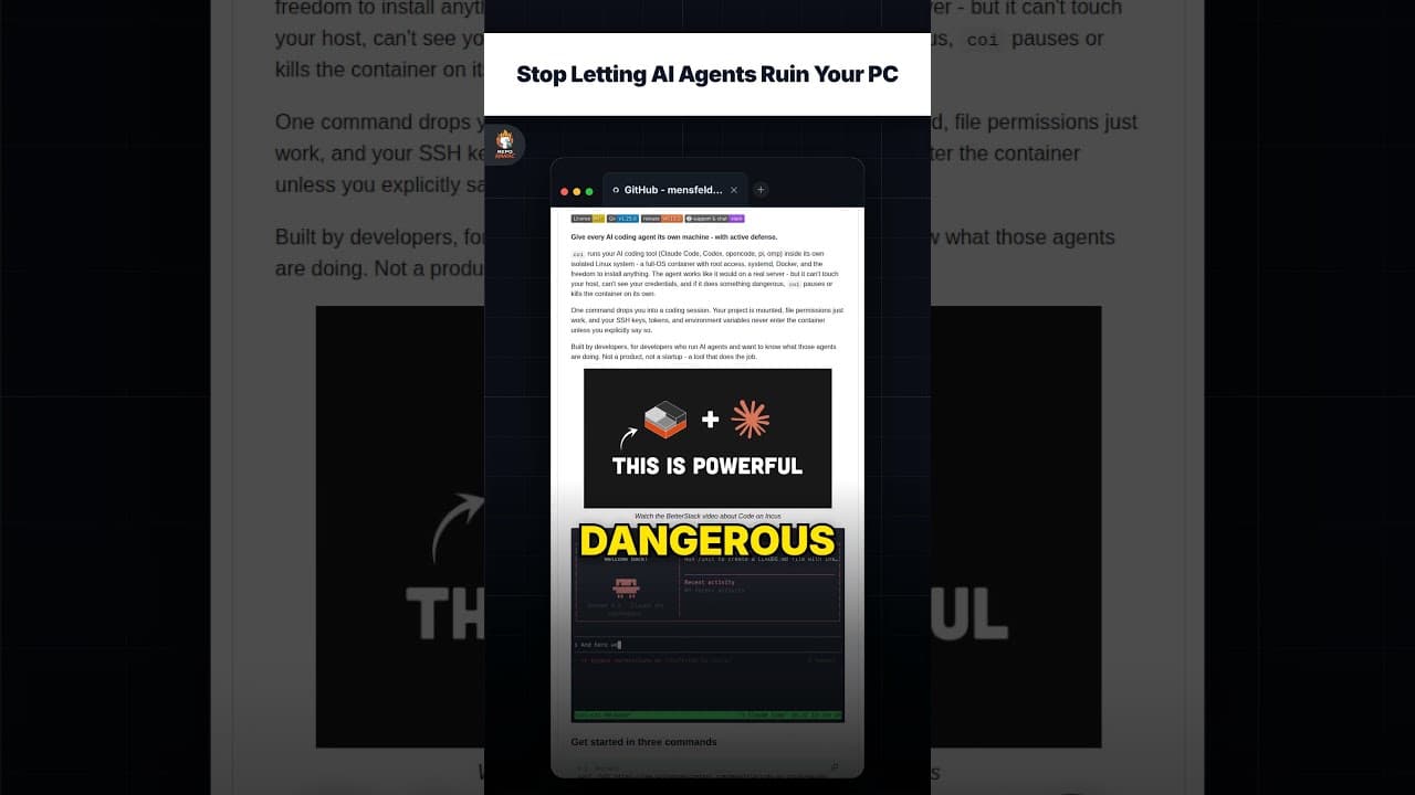 Hentikan AI Agent Merusak PC Anda — repo signal thumbnail