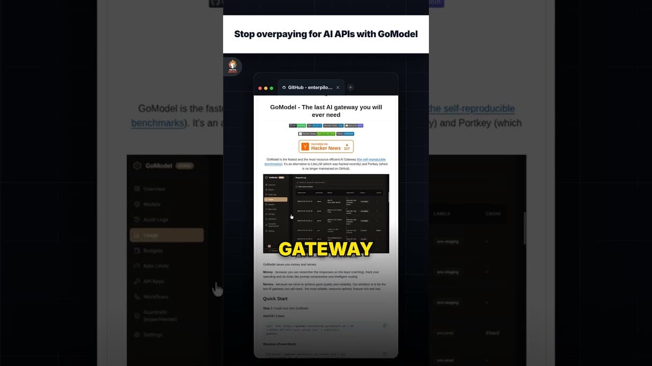 Hentikan pembayaran berlebih untuk API AI dengan GoModel — repo signal thumbnail