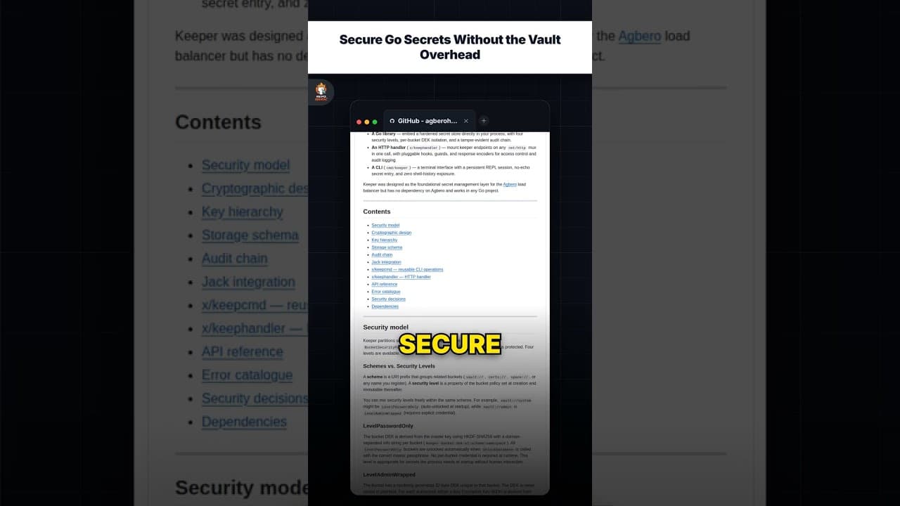 Kelola Secrets Go dengan Aman Tanpa Overhead Vault — repo signal thumbnail