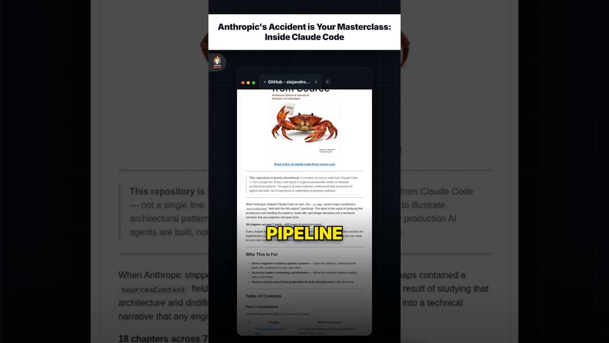 Anthropic's Accident is Your Masterclass: Inside Claude Code — repo signal thumbnail