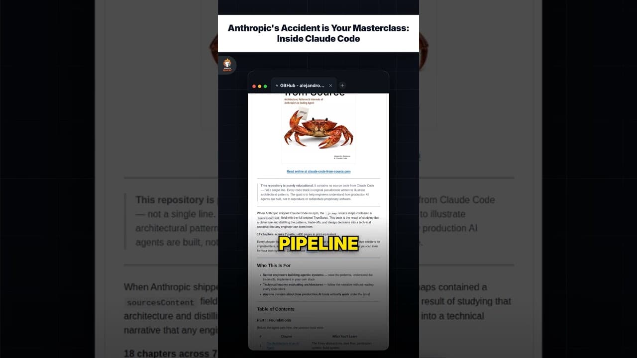 Anthropic's Accident is Your Masterclass: Inside Claude Code — repo signal thumbnail