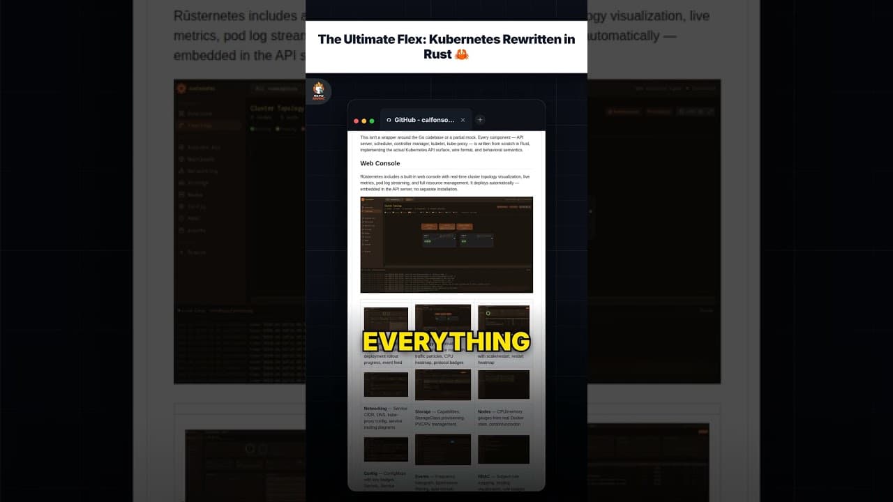 परम उपलब्धि: Kubernetes को Rust में पुनर्लिखित 🦀 — repo signal thumbnail