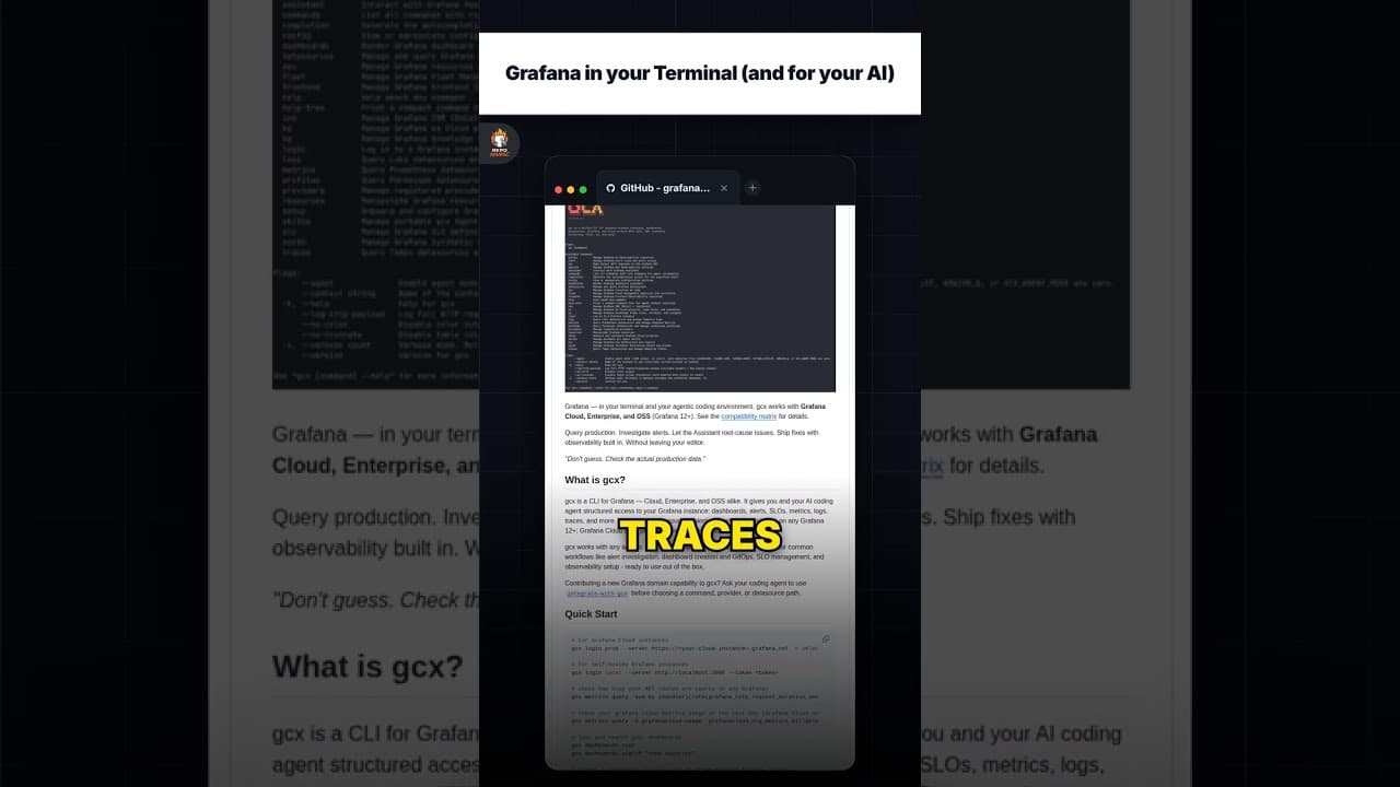 आपके टर्मिनल में Grafana (और आपके AI के लिए) — repo signal thumbnail