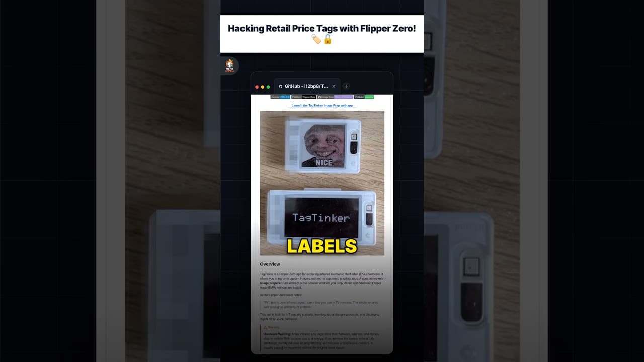 Meretas Label Harga Ritel dengan Flipper Zero! 🏷️🔓 — repo signal thumbnail