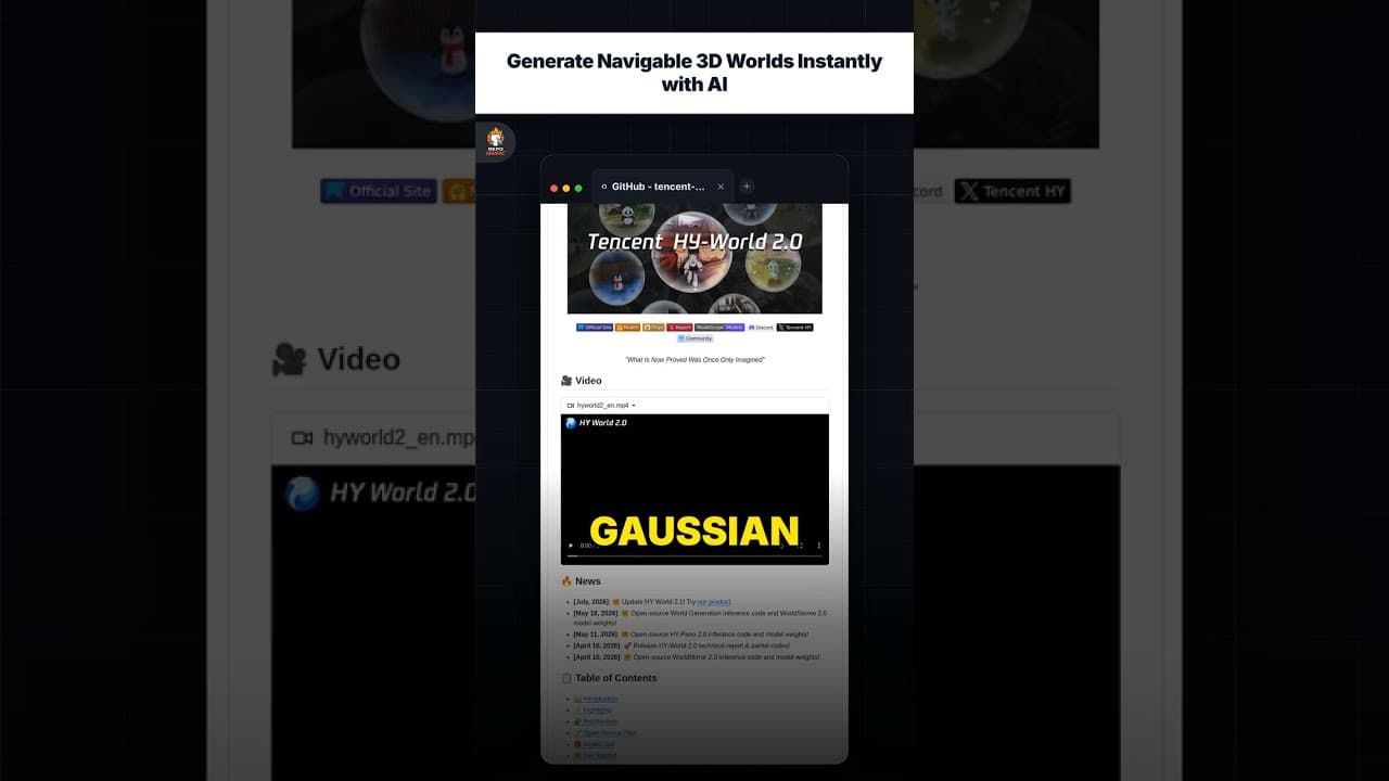 Hasilkan Dunia 3D yang Dapat Dijelajahi Secara Instan dengan AI — repo signal thumbnail