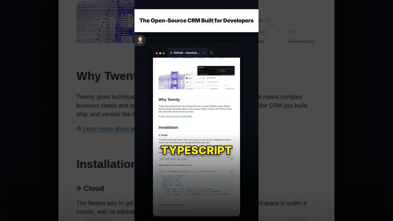 डेवलपर्स के लिए बनाया गया ओपन-सोर्स CRM — repo signal thumbnail