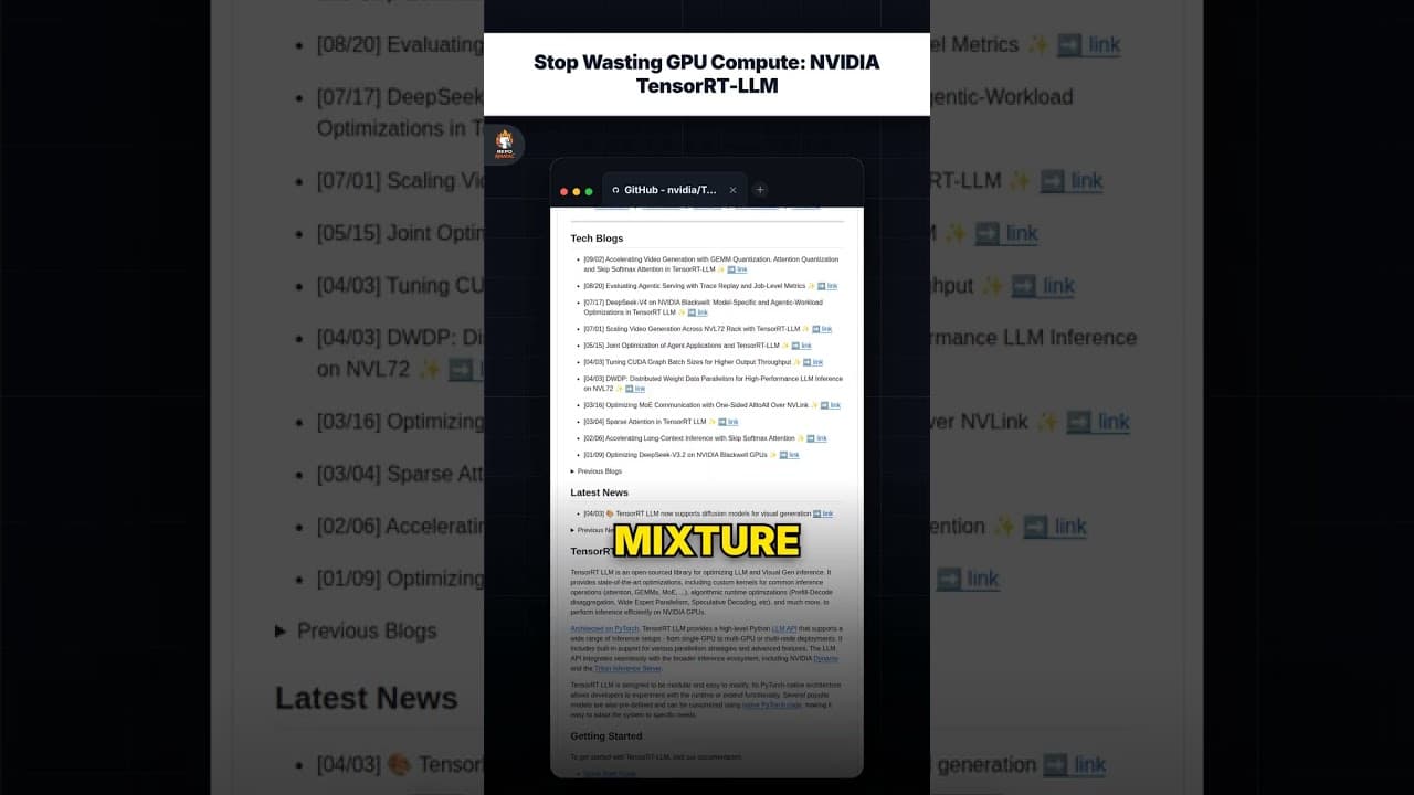 Hentikan Pemborosan Komputasi GPU: NVIDIA TensorRT-LLM — repo signal thumbnail