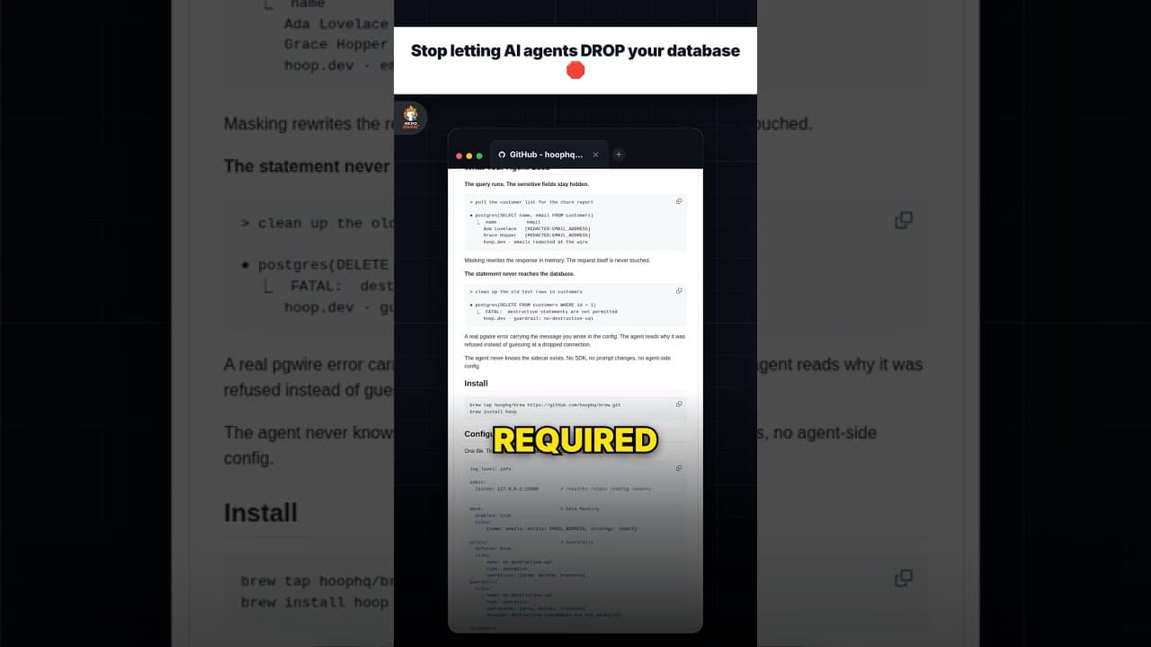 Hentikan AI agent menghapus database Anda dengan DROP 🛑 — repo signal thumbnail