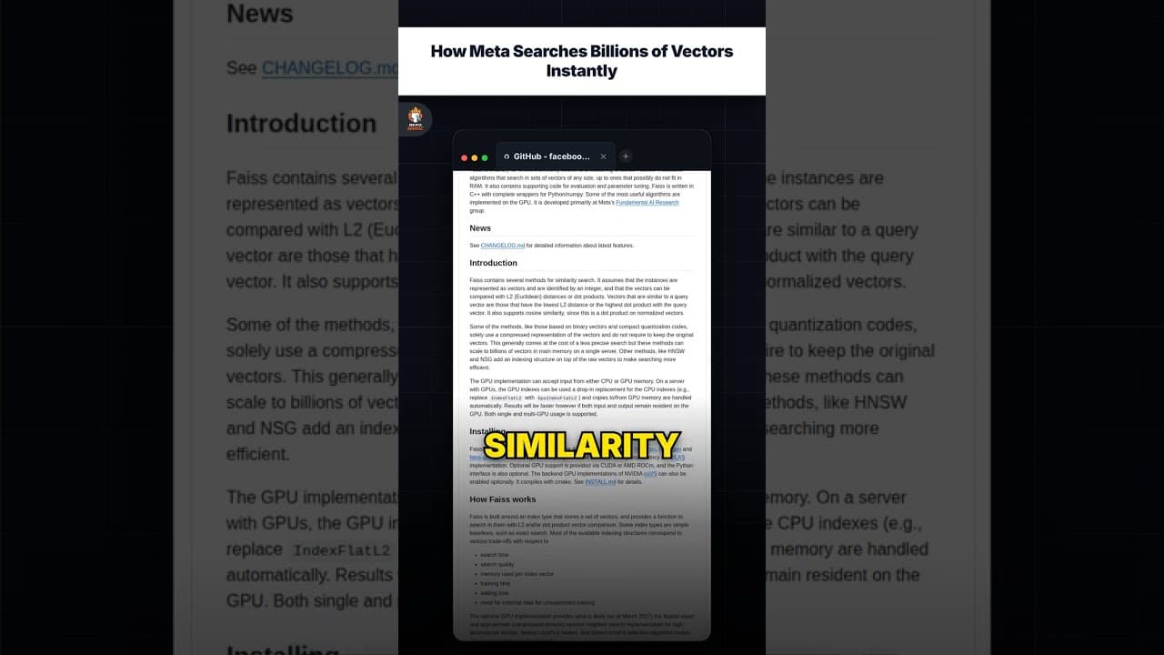 Meta अरबों वेक्टरों को तुरंत कैसे खोजता है — repo signal thumbnail